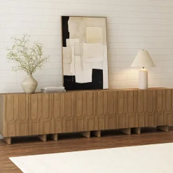 Mid Century TV Console Table with Storage for TVs up to 100