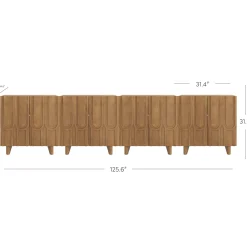 Mid Century TV Console Table with Storage for TVs up to 100