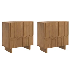 Mid Century TV Console Table with Storage for TVs up to 65