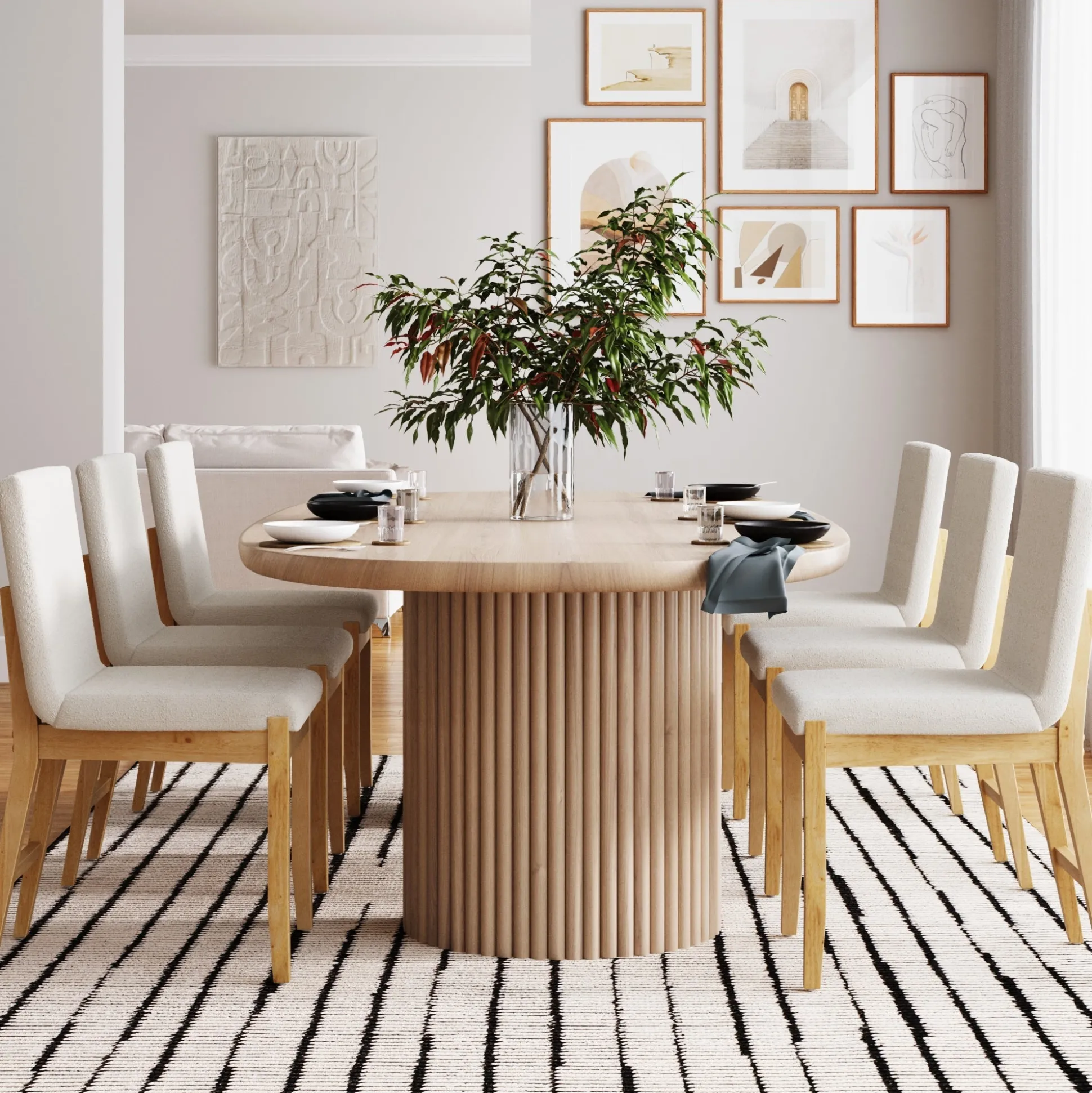Modern Exposed Back Dining Chair (Set of 6)