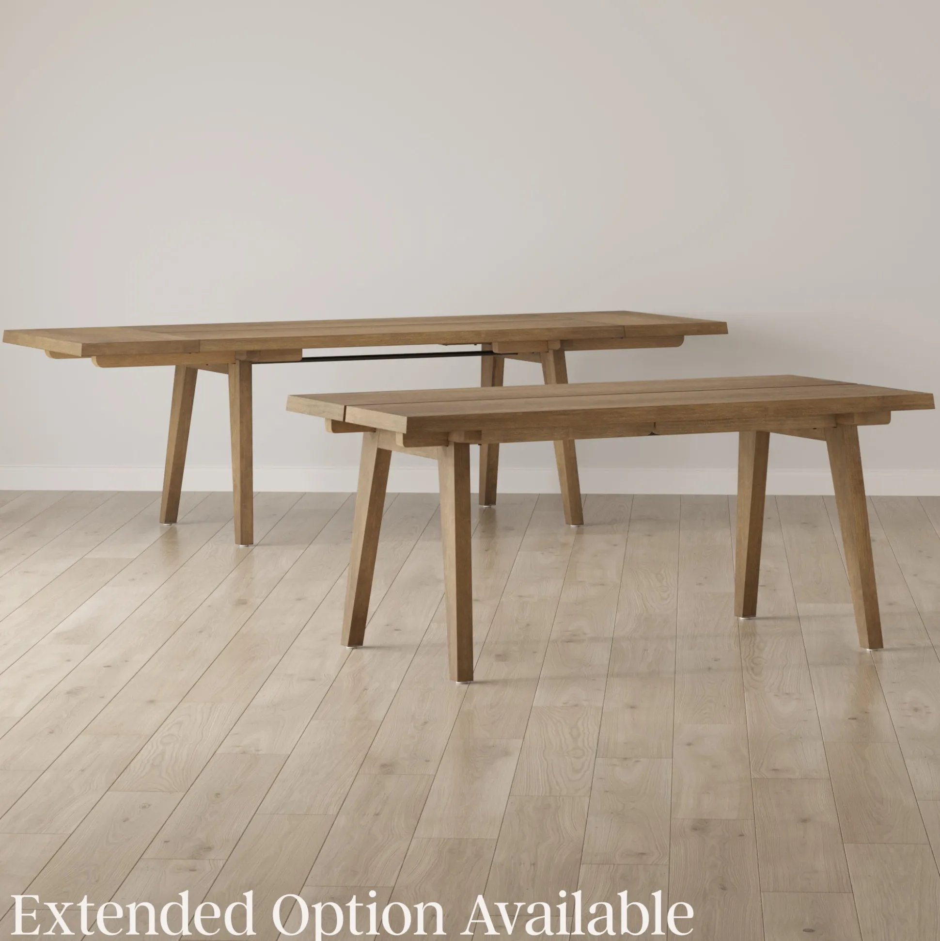 Modern Farmhouse Extendable Dining Table Light Brown