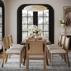 Modern Farmhouse Mango Wood Table Extension Light Brown