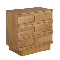 Modern Queen Bedroom Set with 2 Dressers and 2 Floating Nightstands Light Brown