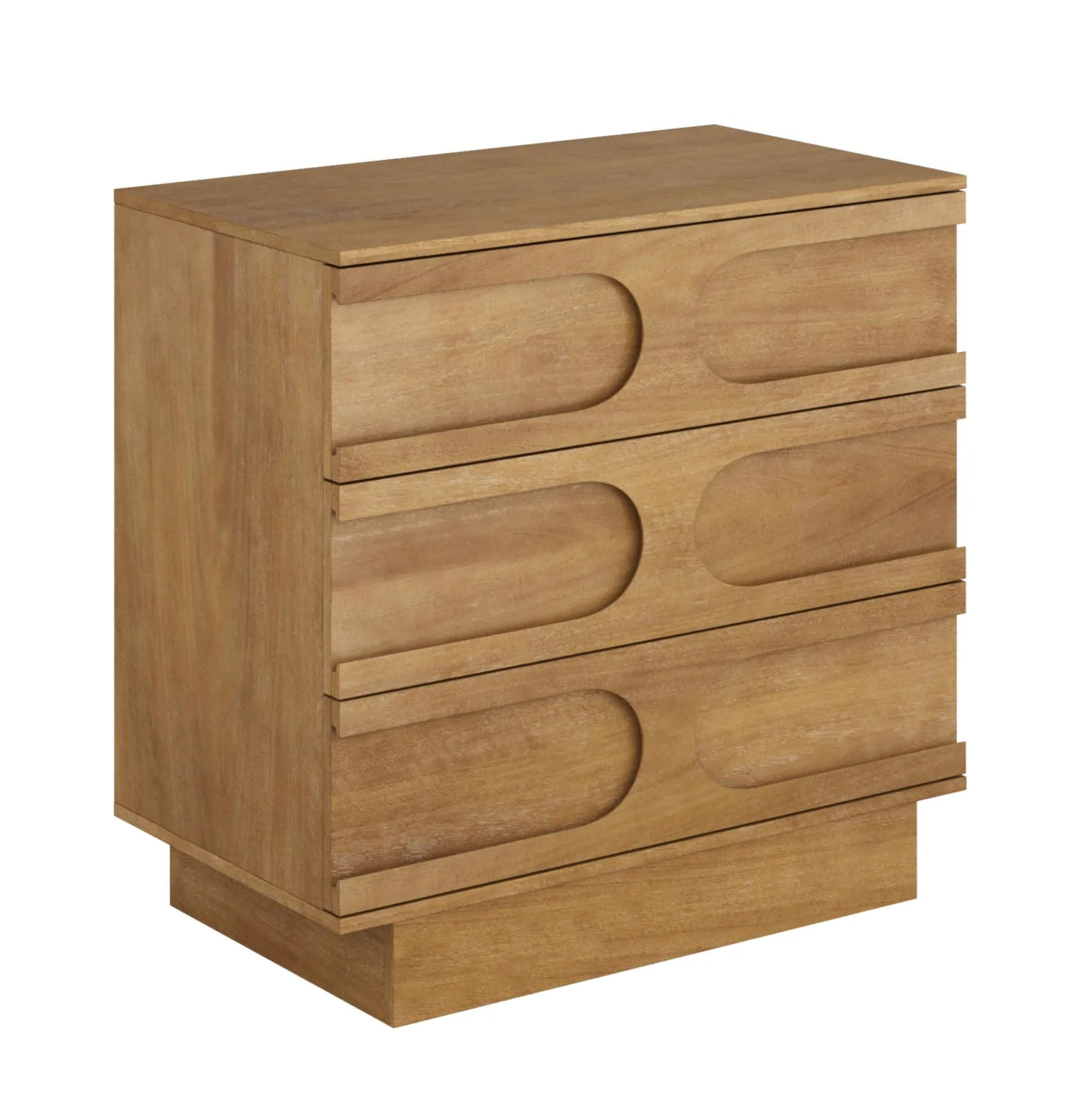 Modern Queen Bedroom Set with 2 Dressers and 2 Floating Nightstands Light Brown
