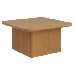 Modern Rustic Wood Square Coffee Table Light Brown
