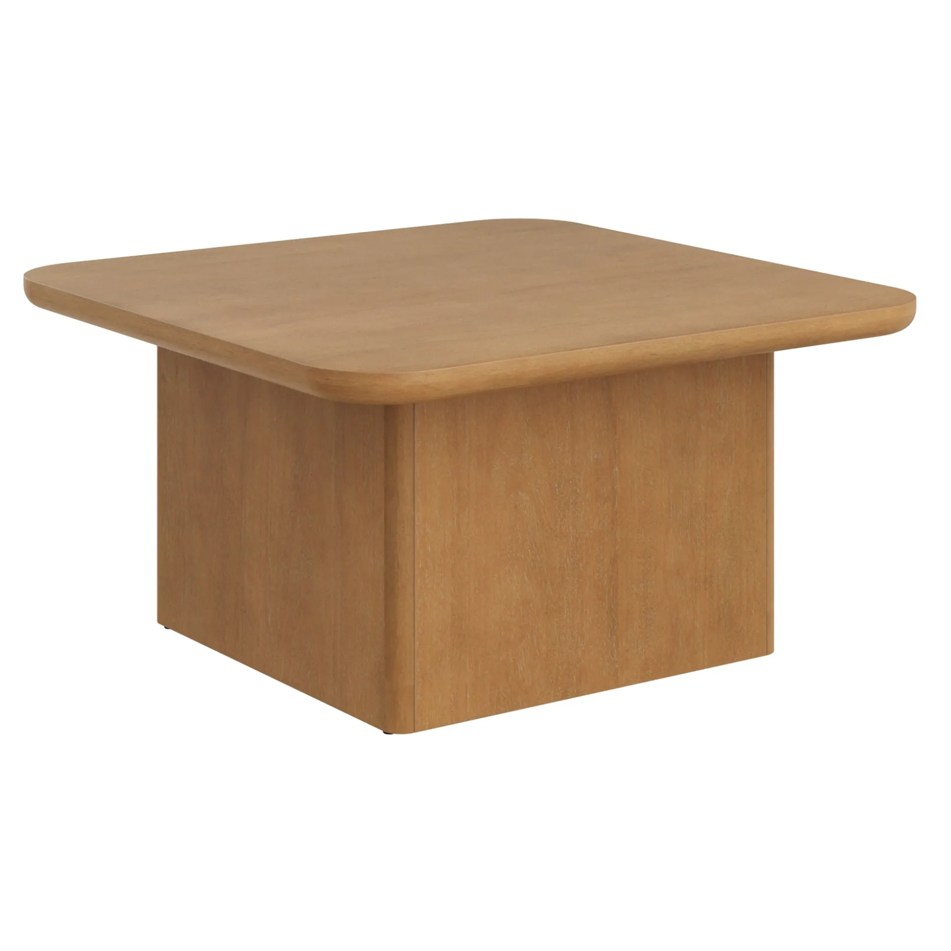 Modern Rustic Wood Square Coffee Table Light Brown