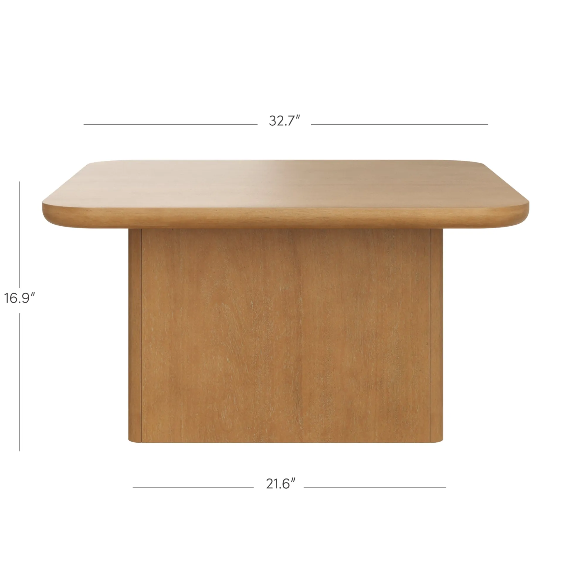 Modern Rustic Wood Square Coffee Table Light Brown