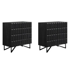 Modern TV Console with Textured Front for TVs up to 65