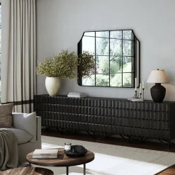 Modern TV Console with Textured Front for TVs up to 100