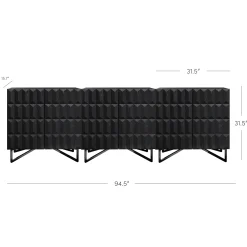 Modern TV Console with Textured Front for TVs up to 75