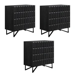 Modern TV Console with Textured Front for TVs up to 75