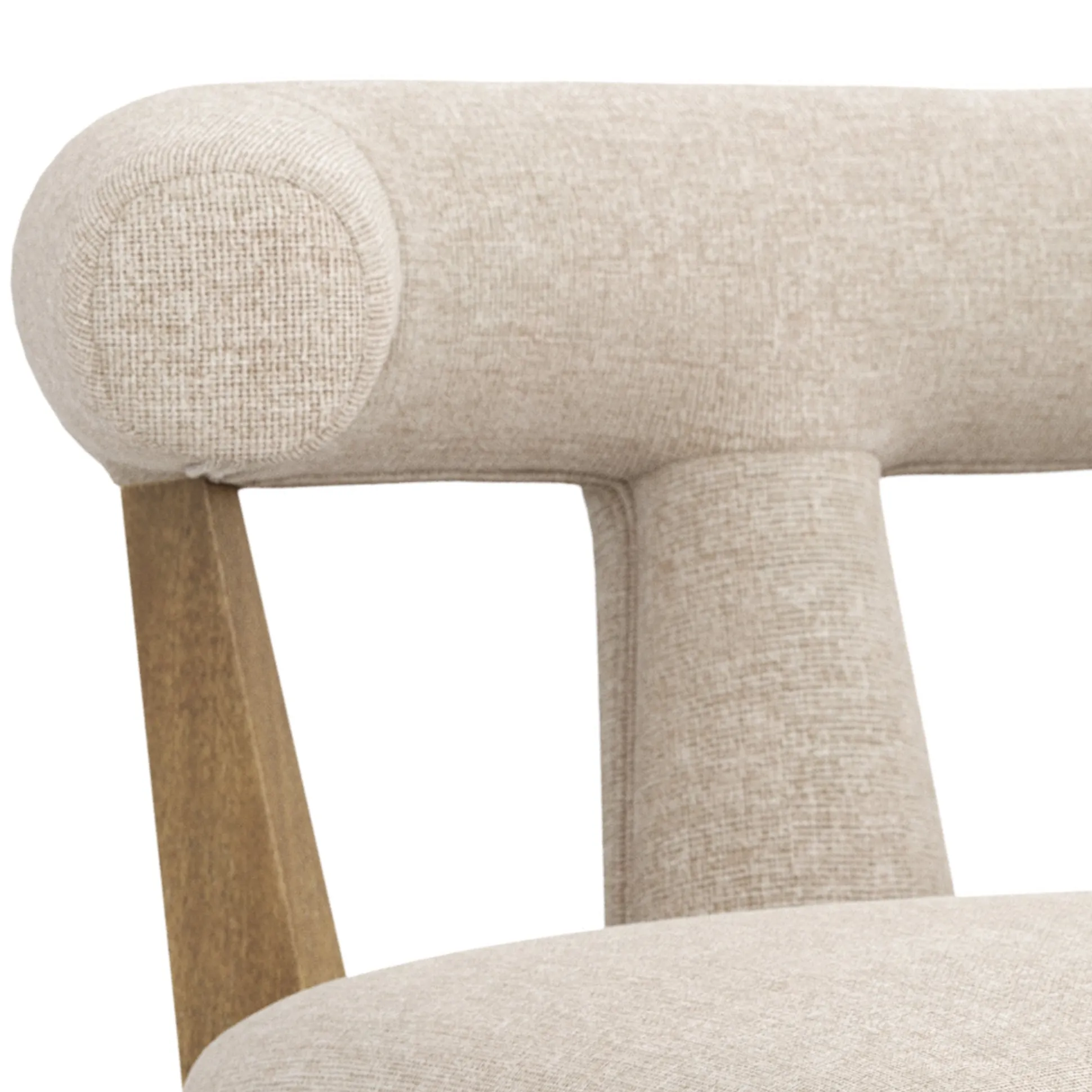 Modern Upholstered Bar Stools with Back Light Brown (Set of 2)