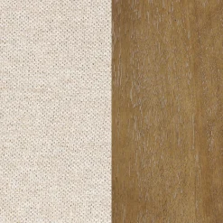 Modern Upholstered Curved Back Dining Chair Flax/Light Brown