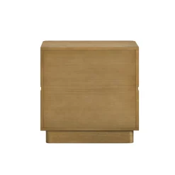 Modern Wood 2 Drawer Nightstands Light Brown (Set of 2)