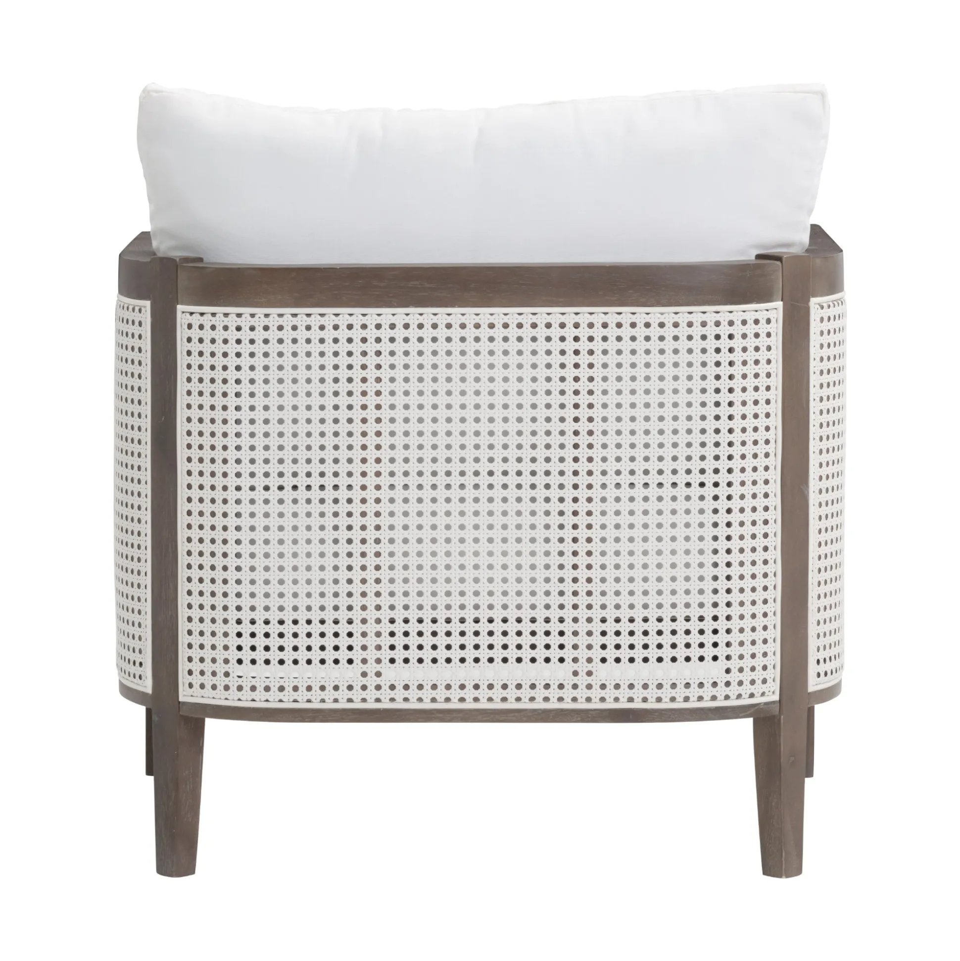 Outdoor Wood & Rattan Patio Arm Chair Graphite
