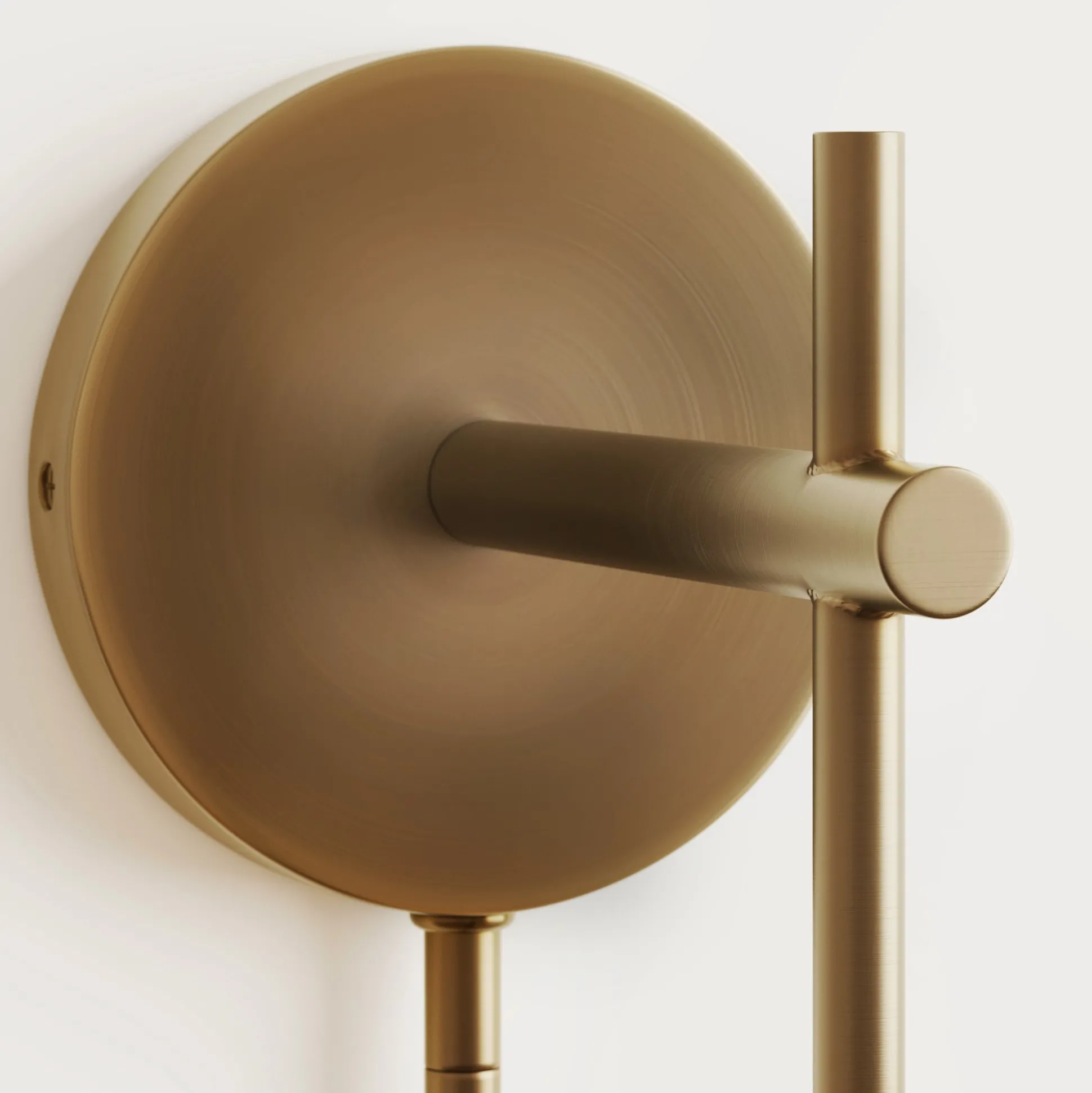 Plug-In Adjustable Metal Wall Light Brass