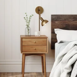 Plug-In Adjustable Metal Wall Light Brass