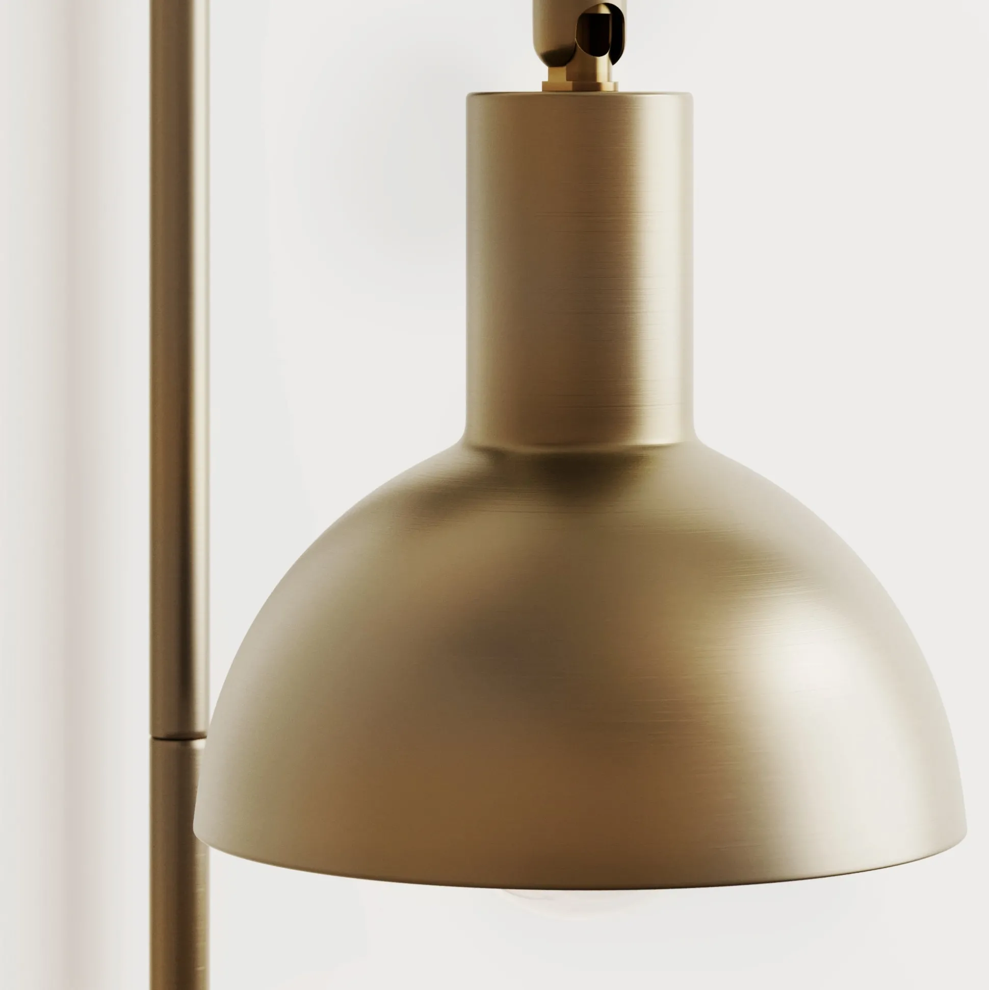 Plug-In Adjustable Metal Wall Light Brass