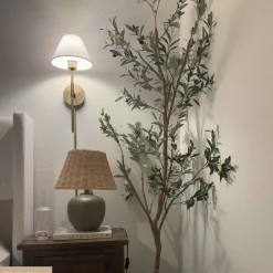 Plug-in Cotton Shade Wall Lights (Set of 2)