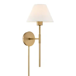 Plug-in Cotton Shade Wall Light