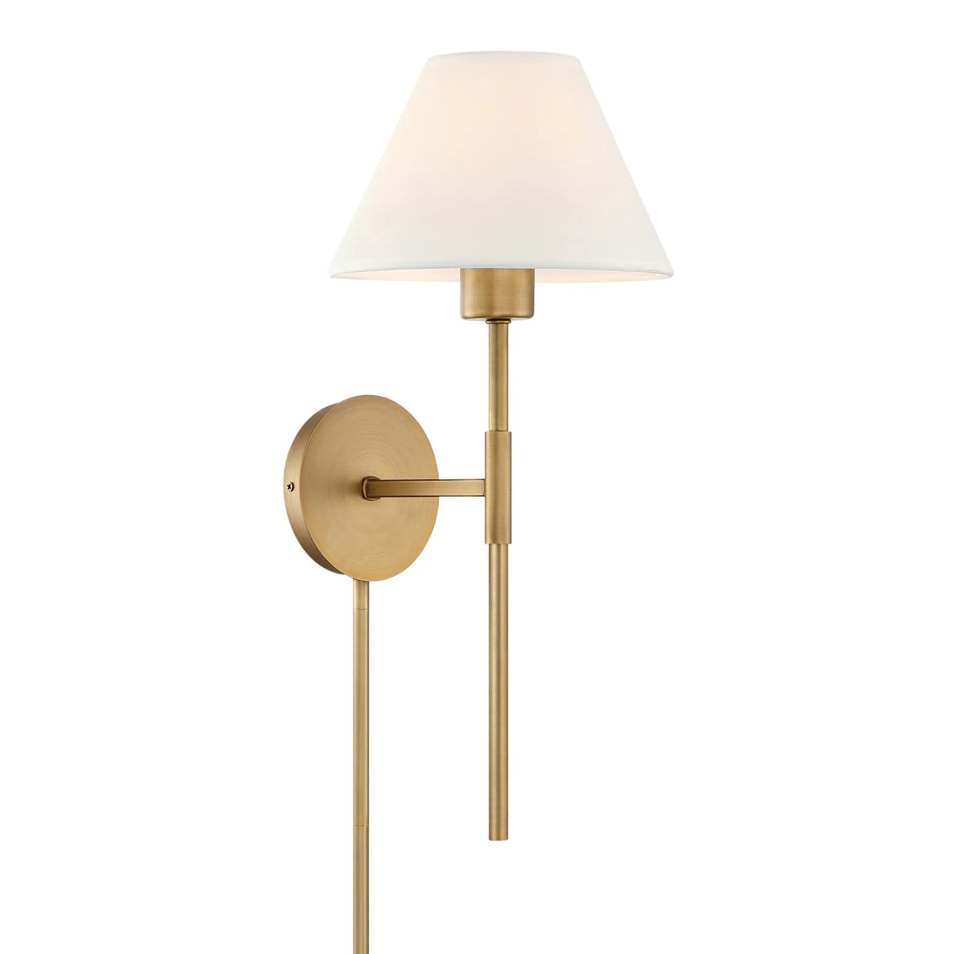 Plug-in Cotton Shade Wall Light