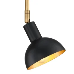 Plug-in Metal Wall Light Black Brass (Set of 2)