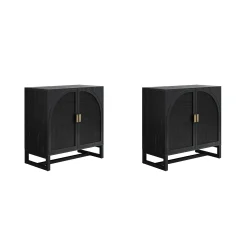 Rattan Arched TV Console Stand for TVs up to 65