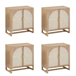Rattan Arched TV Console Stand for TVs up to 100