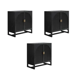 Rattan Arched TV Console Stand for TVs up to 75