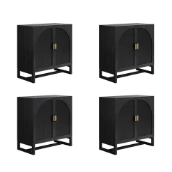 Rattan Arched TV Console Stand for TVs up to 100