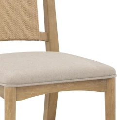 Rattan Boho Dining Table with Seagrass Chairs Set of 6