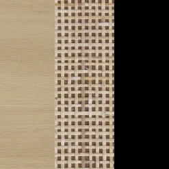 Rattan TV Console Credenza Light Oak (Set of 2)