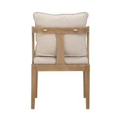 Scandinavian 2-Pack Dining Chair with Back Light Brown