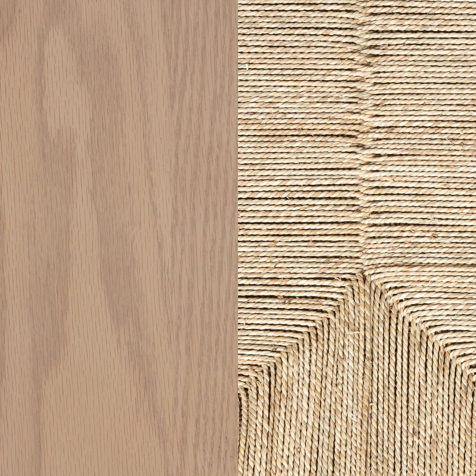 Seagrass Arched Storage Cabinet Raw Oak