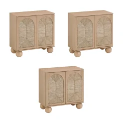 Seagrass Arched TV Console Cabinet for TVs up to 75