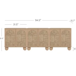 Seagrass Arched TV Console Cabinet for TVs up to 75