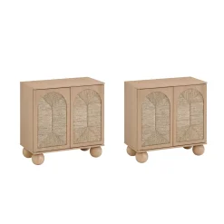 Seagrass Arched TV Console Cabinet for TVs up to 65