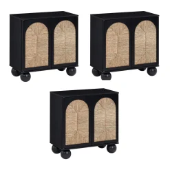 Seagrass Arched TV Console Cabinet for TVs up to 75