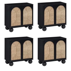 Seagrass Arched TV Console Cabinet for TVs up to 100