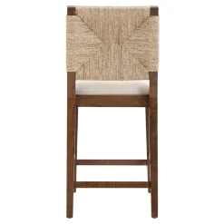 Seagrass Counter Height Bar Stools Dark Brown (Set of 3)