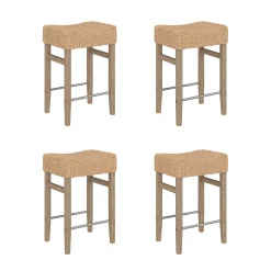 Seagrass Counter Height Bar Stools Brown (Set of 4)