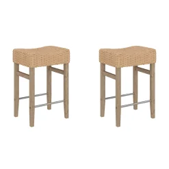 Seagrass Counter Height Bar Stools Brown (Set of 2)