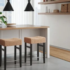 Seagrass Counter Height Bar Stools Black (Set of 2)