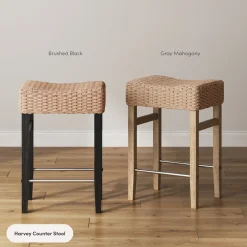 Seagrass Counter Height Bar Stools Brown (Set of 6)