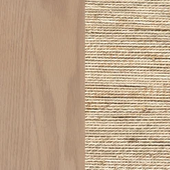 Seagrass Storage Cabinet Credenza Raw Oak (Set of 2)