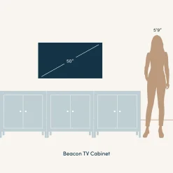Seagrass Storage Cabinet Credenza Raw Oak (Set of 3)