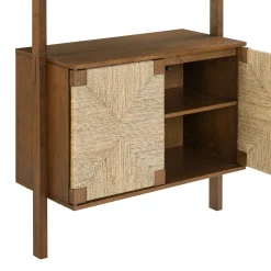 Seagrass TV Wall Unit Dark Brown (2 Cabinets)