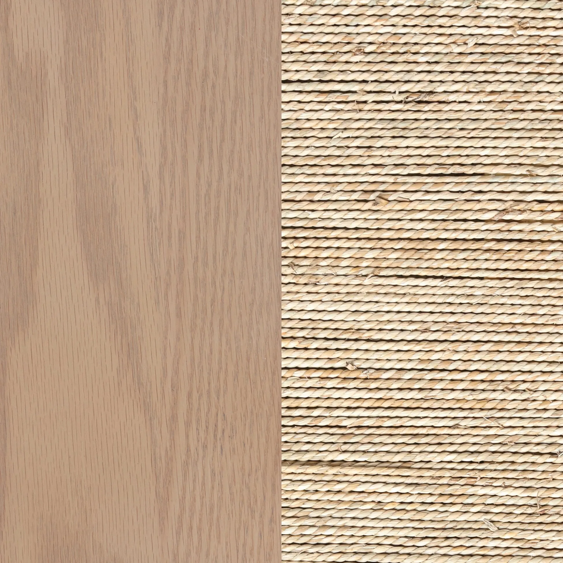 Seagrass Wall Bookshelf with Doors Raw Oak