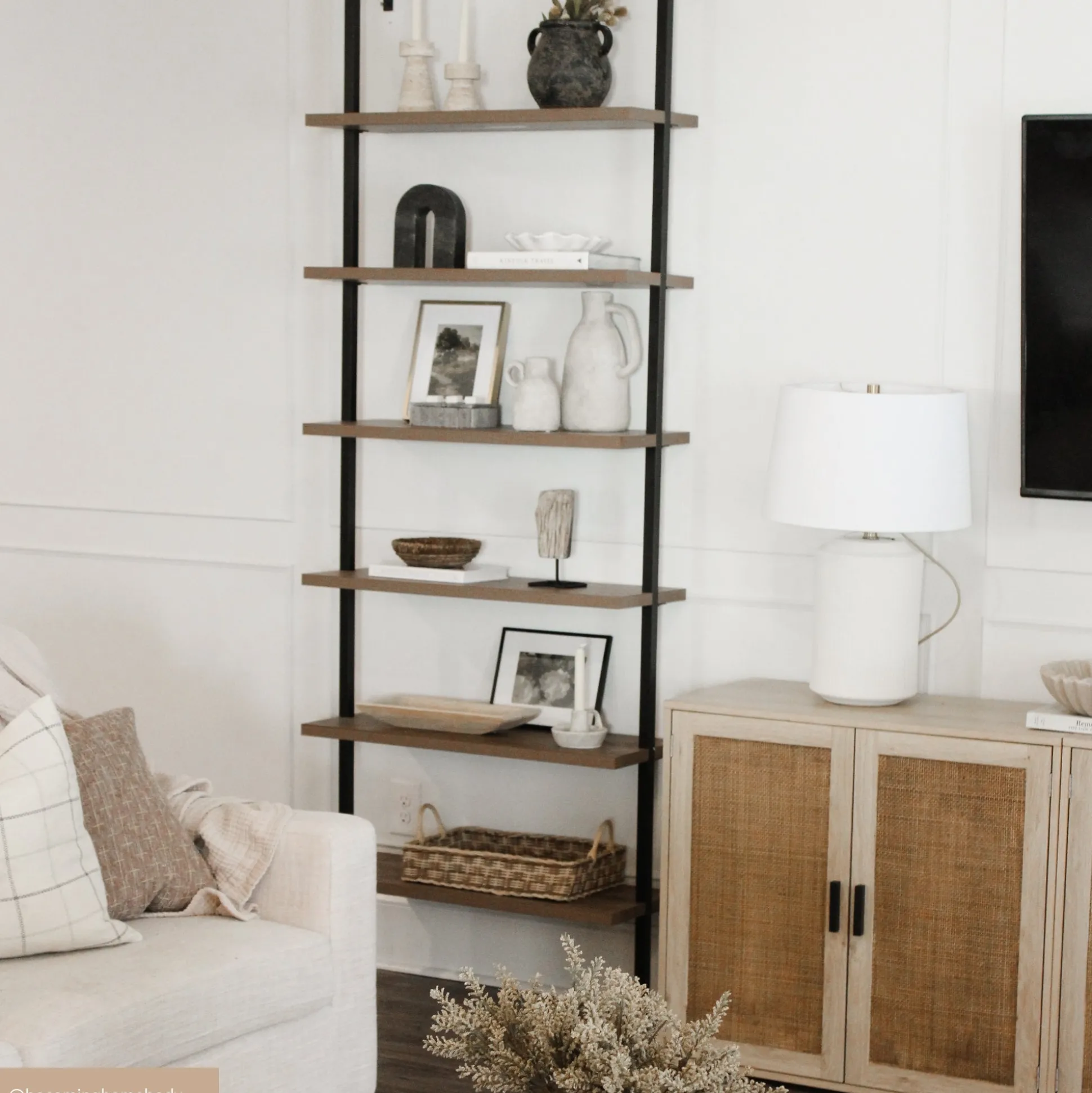 6-Shelf Bookcase Oak Matte Black (Set of 4)