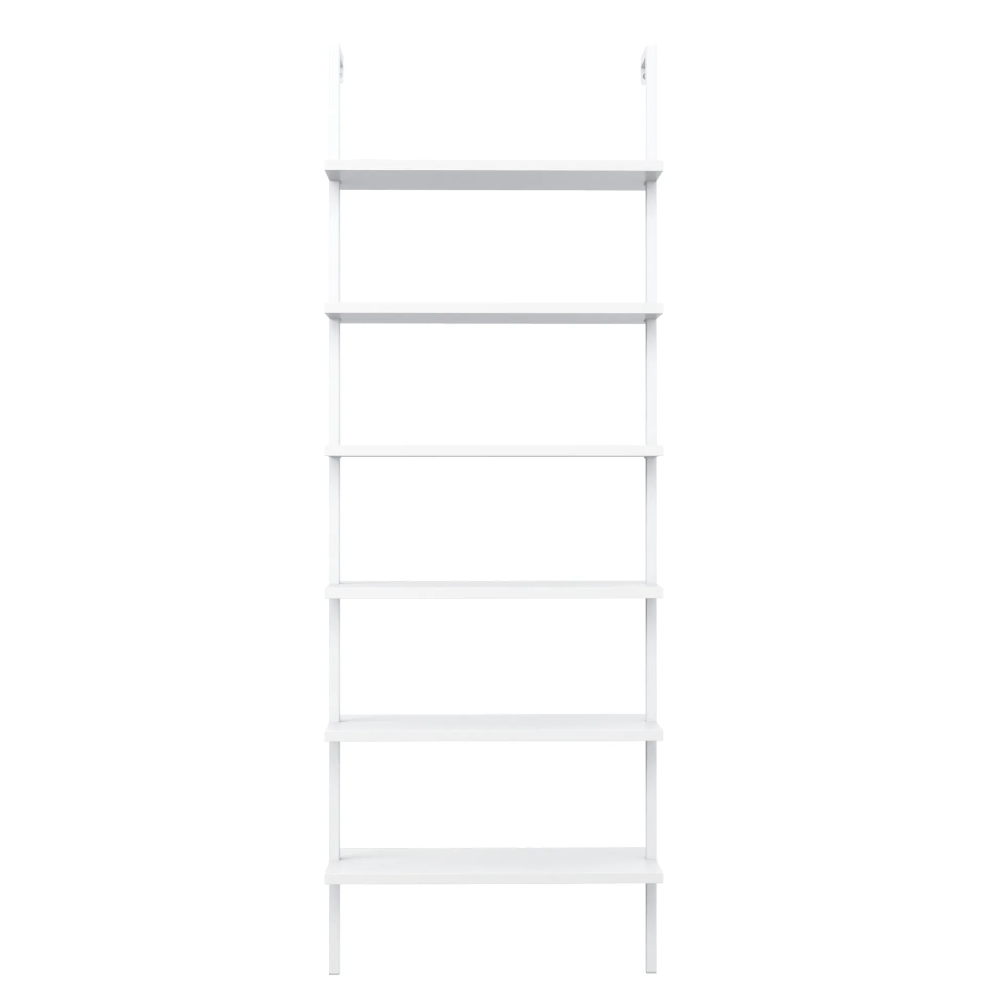 6-Shelf Ladder Bookshelf White (Set of 3)